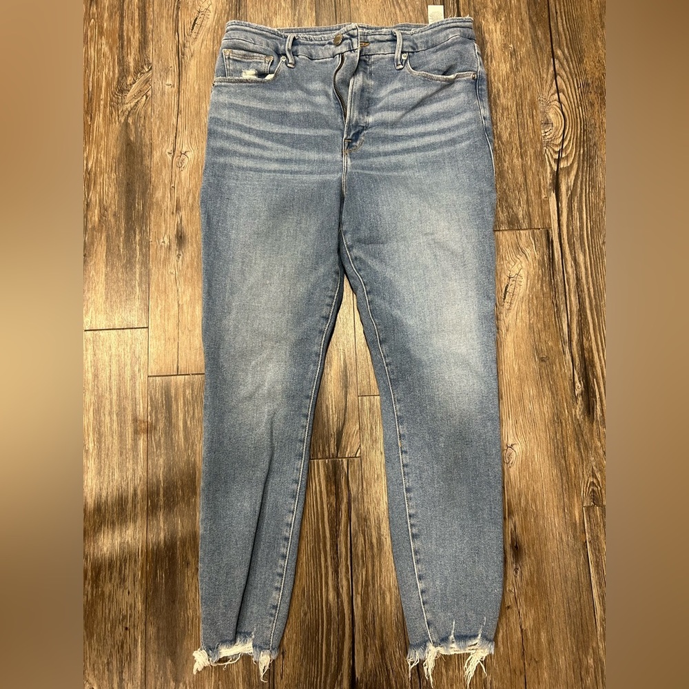 Lightwash Good American Jeans, Size 12/31